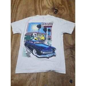 In-N-Out Burger California Promotional Tee Adult S White Hudson Hornet Car @M8